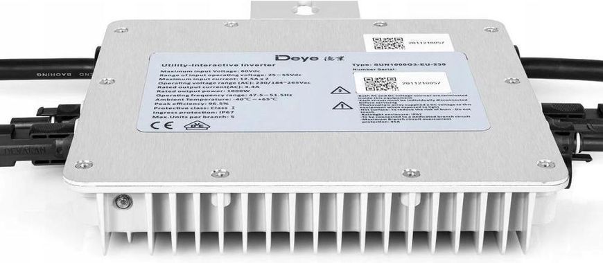 Мікроінвертор сонячний Deye SUN1000G3-EU-230 SUN1000G3-EU-230 фото
